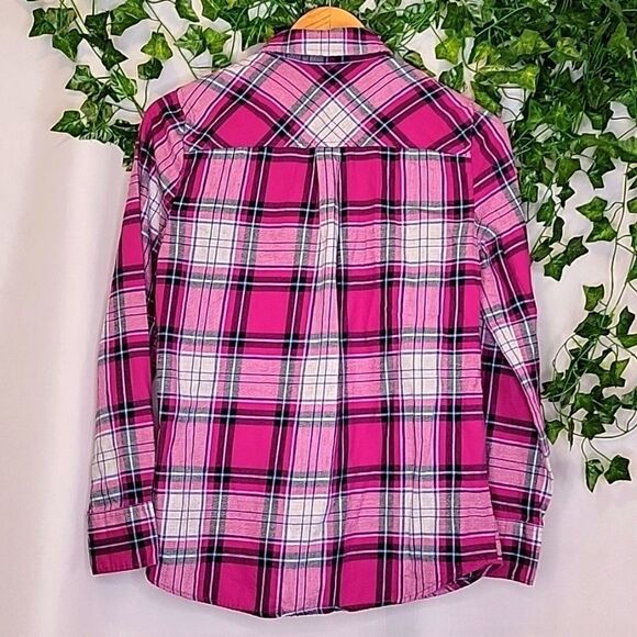 J. Crew. Plaid. Flannel. Button Down. Size XS. EUC - Picture 3 of 7
